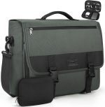Dakuly Messenger Bag for Men 15.6 Inch Waterproof Laptop Briefcase with Cable Organize Bag Large Satchel Shoulder Bag Lightweight Office College Computer Laptop Bag, Black